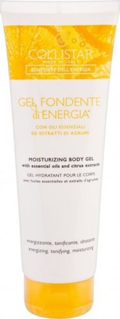 Collistar Energy Gel Fondant, Body Cream, Ideal for After Showering, Enriched with Ginger Extract, Peach and Jojoba Oil, for All Skin Types 250ml