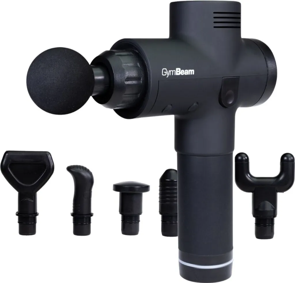 Massage Gun VI Black GymBeam - Pistolet de massage vibrant haute performance