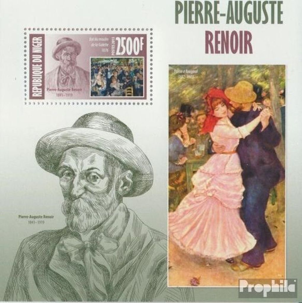 Briefmarken Niger 2013 Mi Block 209 (kompl. Ausg.) postfrisch Auguste Renoir