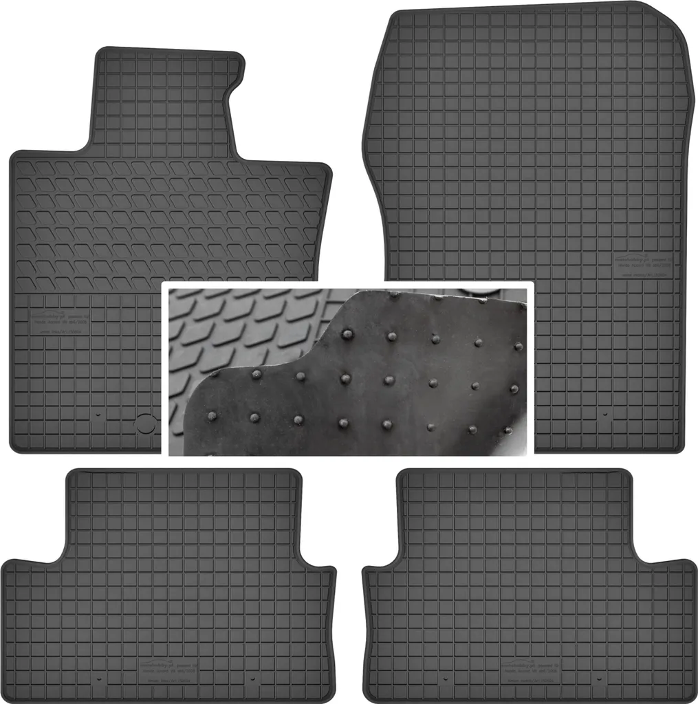 Tappetini Auto in Gomma Honda Accord VIII - Set Completo Antiusura