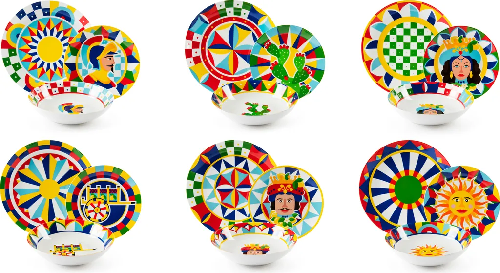 Set Stoviglie 18 Pezzi Excelsa Sicilian Rhapsody - Porcellana Premium