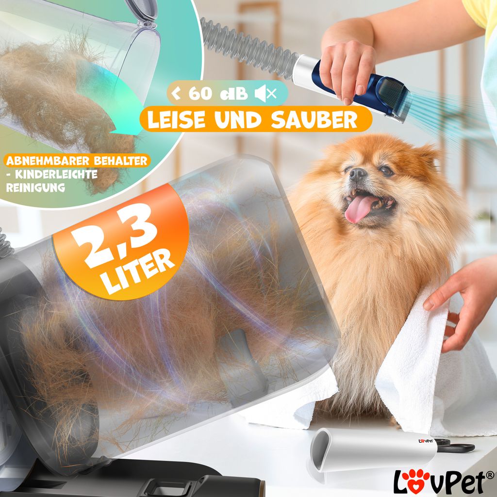 Lovpet® Hundeschermaschine mit Staubsauger | Leise Produktbild 6