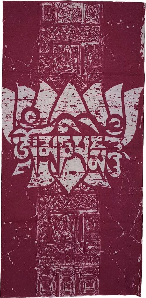 Multifunktionstuch Buddha Bordeaux Damen Herren Loop Schal Halstuch Schlauchschal