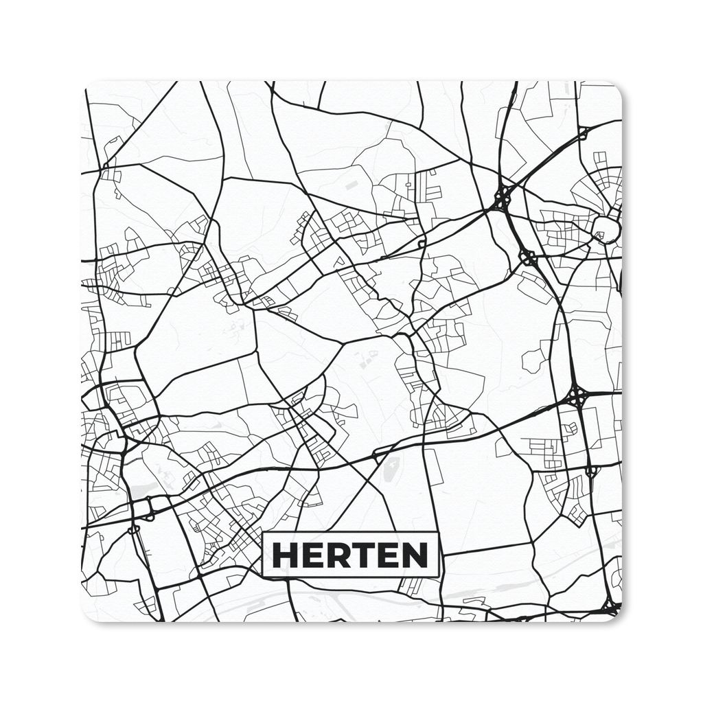 MuchoWow Mauspad Mousepad Karte - Hirsche - Stadtplan 30x30 cm - Mousepads - Maus Mat - Pad - Mausunterlage - Gaming