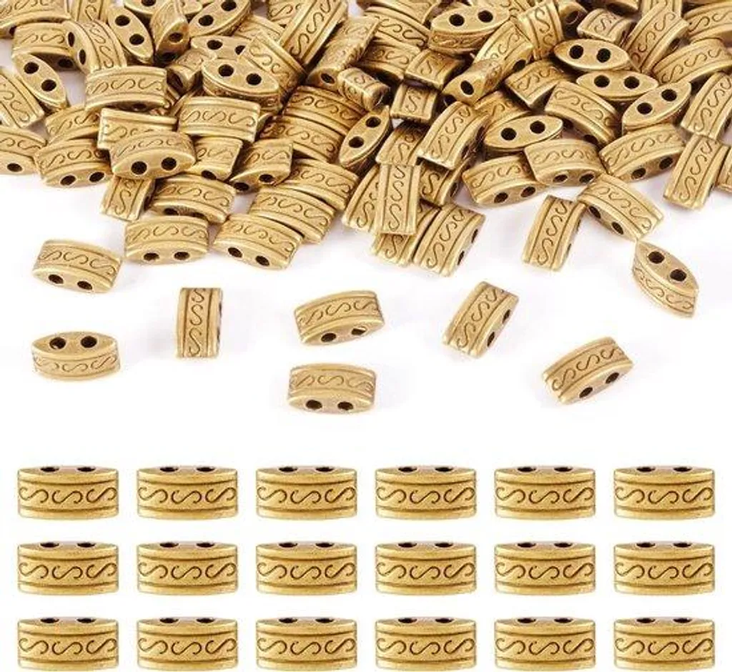 100 Perles Intercalaires Branche Bronze Antique pour Bracelet Multi-rangs