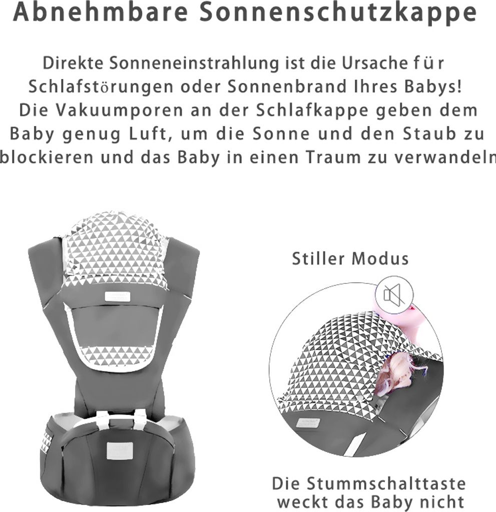 Hikeren Bauchtragen, Ergonomische Babytrage, Einstellbares Produktbild 5