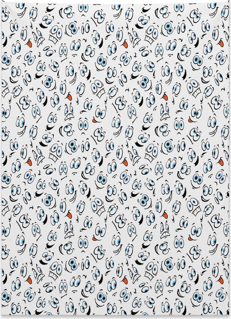Abakuhaus emoji Wandteppich, Traurige heiße glückliche Gesichts-Stimmungen aus Weiches Mikrofaser Stoff Kein Verblassen Klare Farben Waschbar, 11...