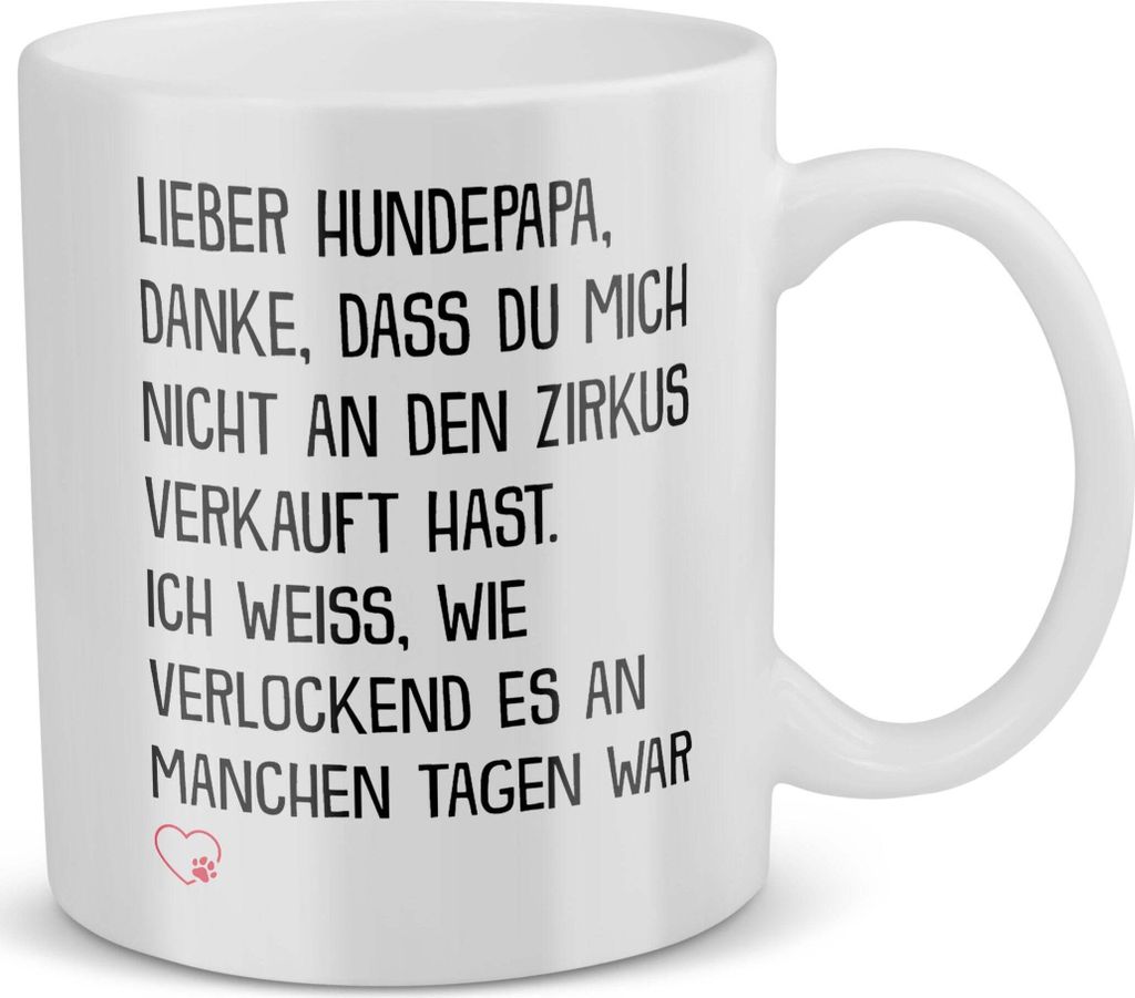 22Feels Bester Hundepapa Tasse Hund Herrchen Geschenk Männer Hundeliebe Welpe Kaffeetasse Haferl Geschenkidee Geburtstag Vatertag Weihnachten