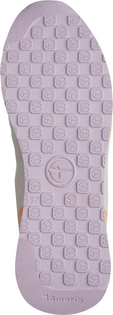 Tamaris Damen Sneaker Ledermix Retro Style lose Einlagen 1-23741-43, Größe:39 EU, Farbe:Lila