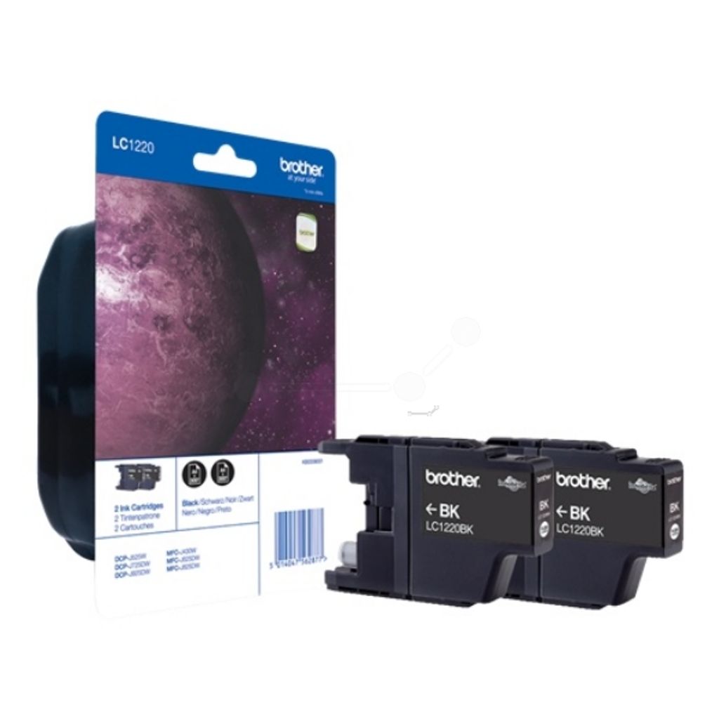Brother LC1220BKBP2 - 2er-Pack - Schwarz - original Produktbild 
