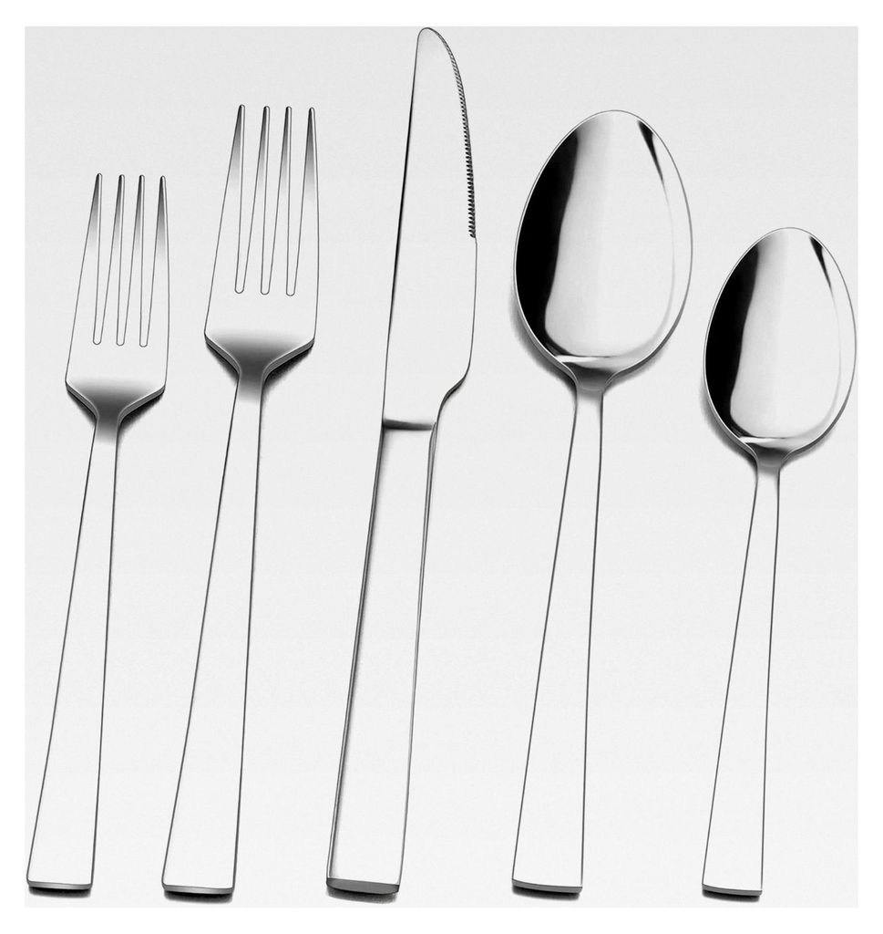 Besteckset für 12 Personen, 60-teiliges Edelstahl-Set, poliertes Essbesteck, silbernes Tafelbesteck mit Gabel, Löffel und Messer für Familie, Pa...