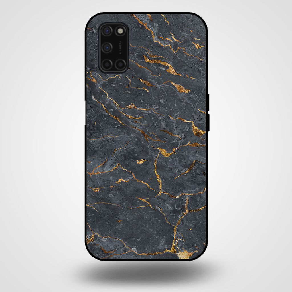 Smartphonica Handyhülle für OPPO A52 / A72 4G / A92 mit Marmordruck - TPU-Hülle mit Marmor-Design - Gold Grau