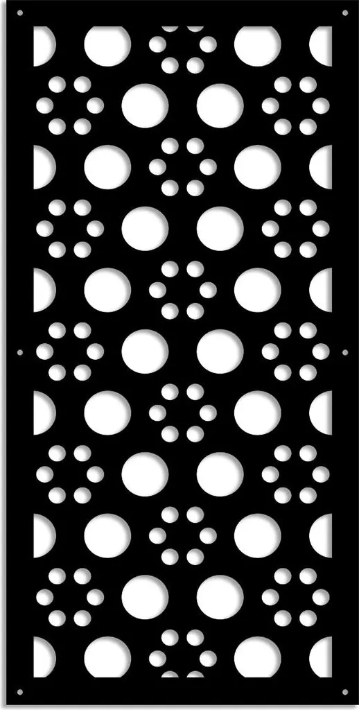 Pannello POINTS PVC Traforato 50x150cm Nero - Spessore 1cm Professionale