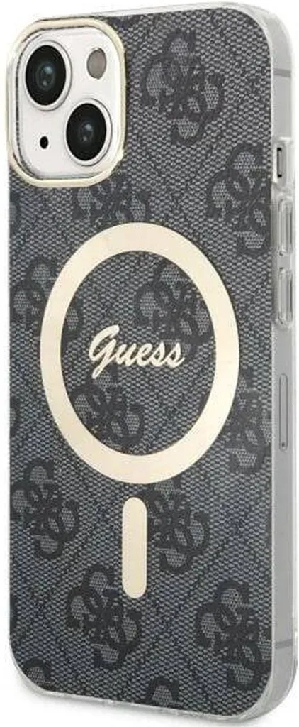 Guess Guhmp14Mh4Stk Custodia 4G Magsafe iPhone 15 Plus 6.7 Nero