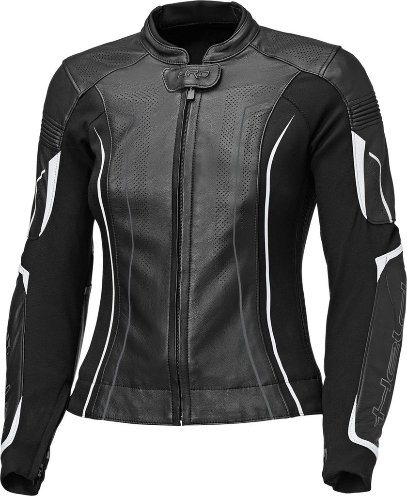 Held Debbie 3 Damen Motorrad Lederjacke, schwarz/weiß, 42
