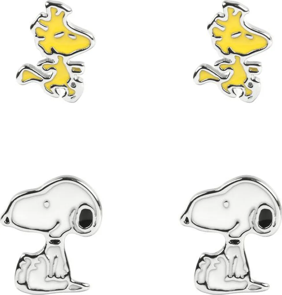 Peers Hardy Peanuts: Set 2 Paia di Orecchini Snoopy Originali - Shop Online