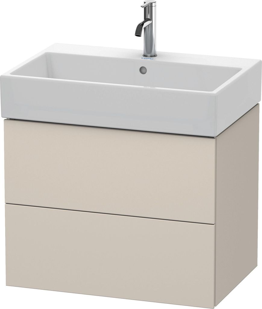 Duravit L-Cube Waschtischunterbau wandhängend, 2 Schubkästen, 684x544x459mm, LC627608383