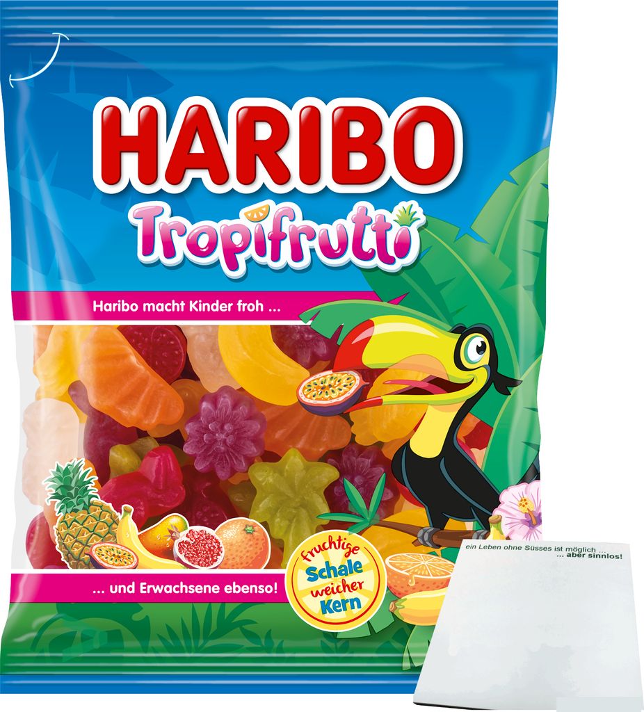 Haribo Tropi Frutti (175g Beutel) + usy Block