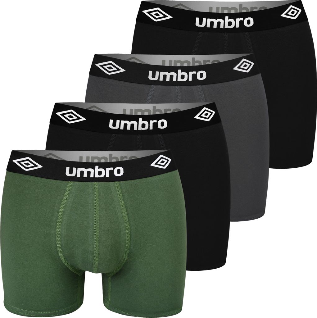 Umbro 4er Pack - Herren Boxershorts aus Baumwolle, Unterhosen für Männer, XXL