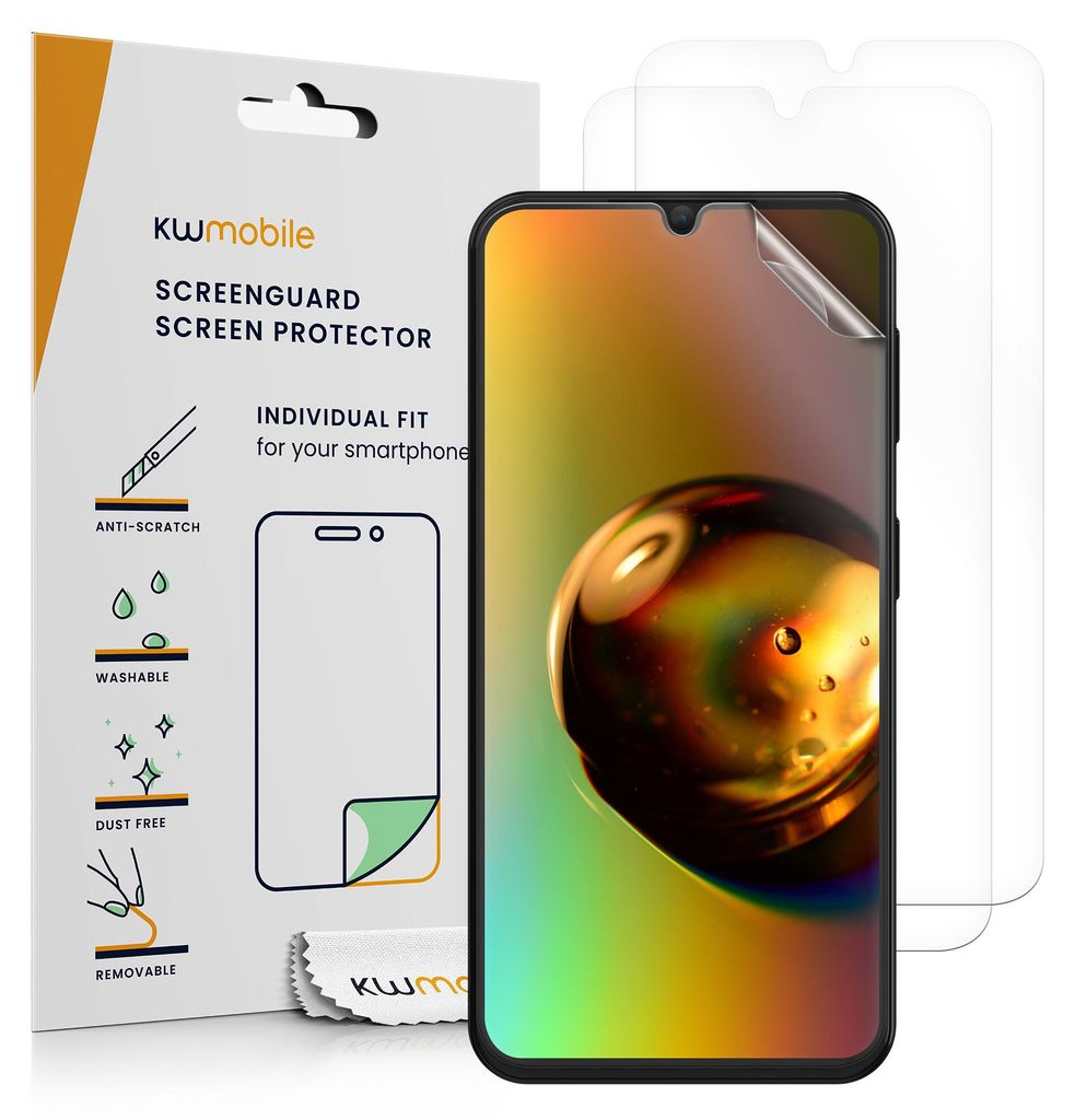 kwmobile 3x Displayschutzfolie kompatibel mit Samsung Galaxy A34 5G Folie - klare Schutzfolien Set in transparent