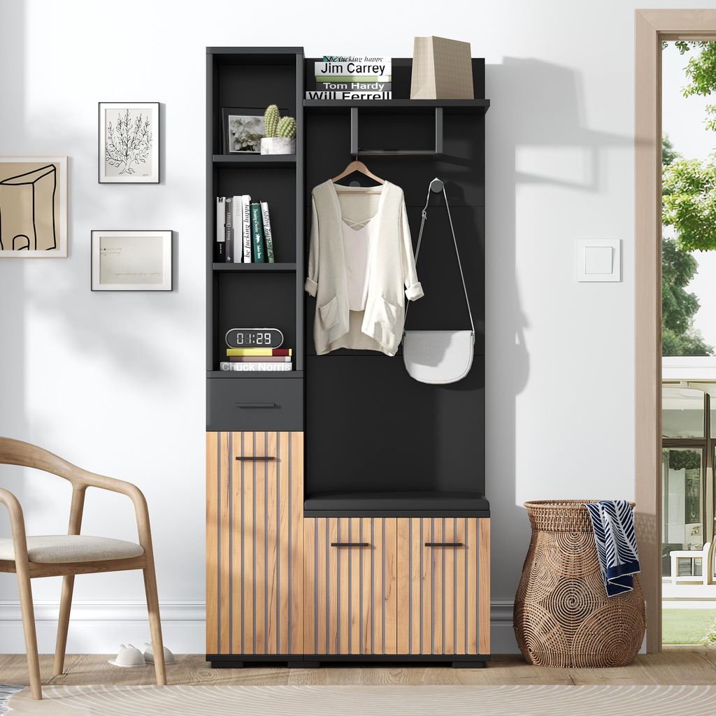 Ensemble vestiaire Merax 7 en 1, vestiaire compact avec Image du produit 