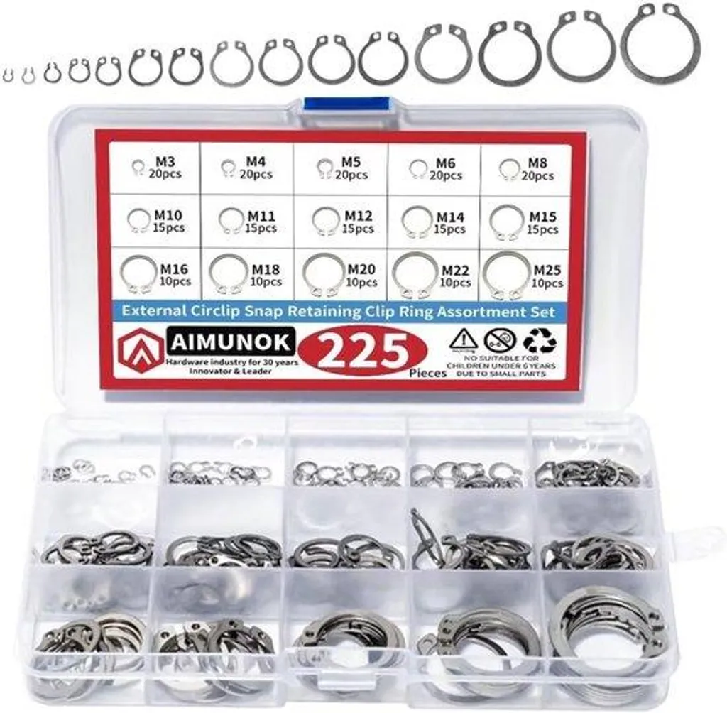 Bagues de serrage anti-corrosion M3-M25 : stop au jeu mécanique (225)