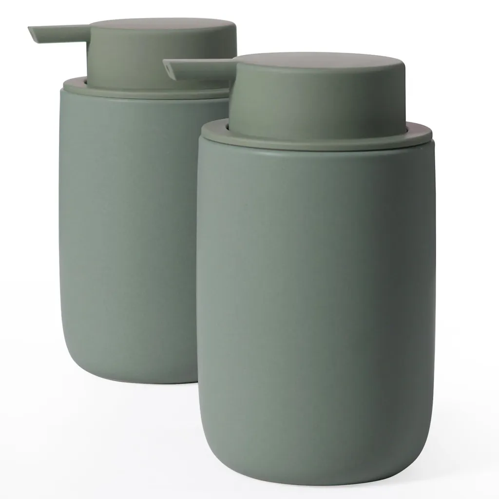 Distributeur de liquide vaisselle vert rechargeable pour évier de cuisine