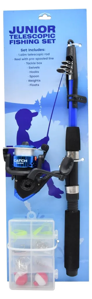 Set de pêche télescopique Catch Fishing Junior pour enfant débutant