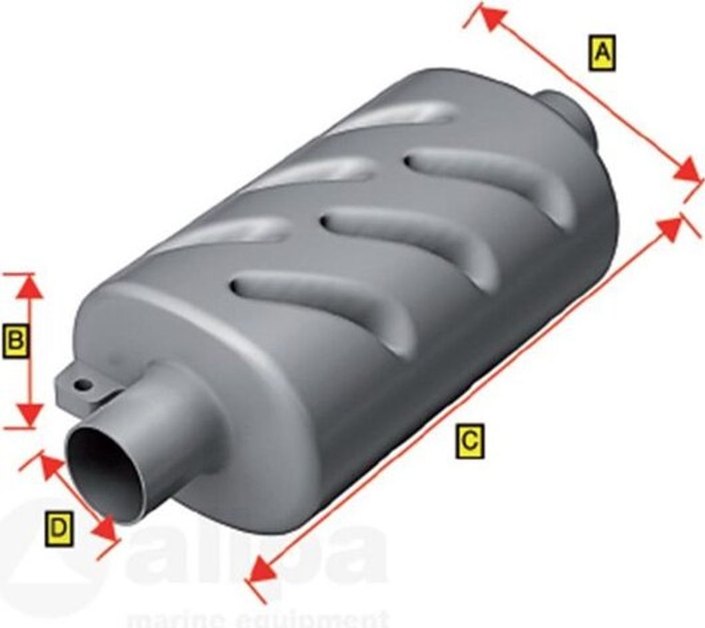 Auspuffschalldämpfer Kunststoff 40 Mm