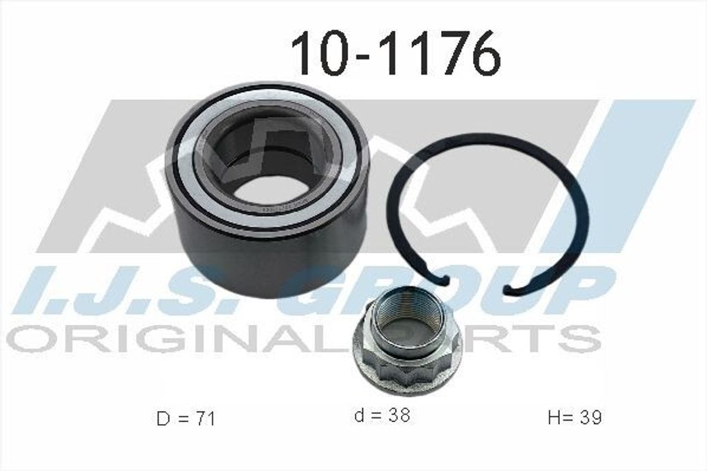 IJS GROUP Radlagersatz Vorne für TOYOTA Yaris Schrägheck (P1) 71mm 10-1176