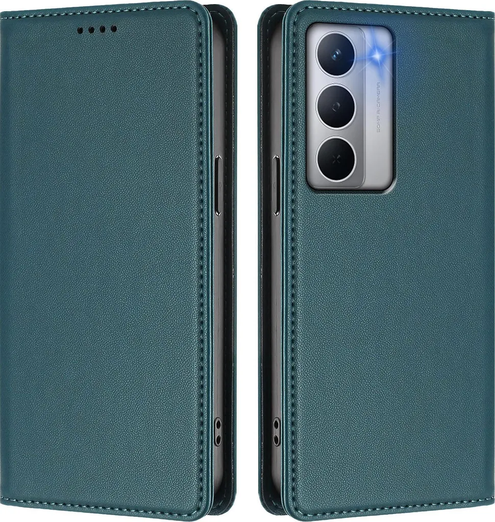 Cover Verde Realme Narzo 80x: Stile Flip & Stand per Content Creator