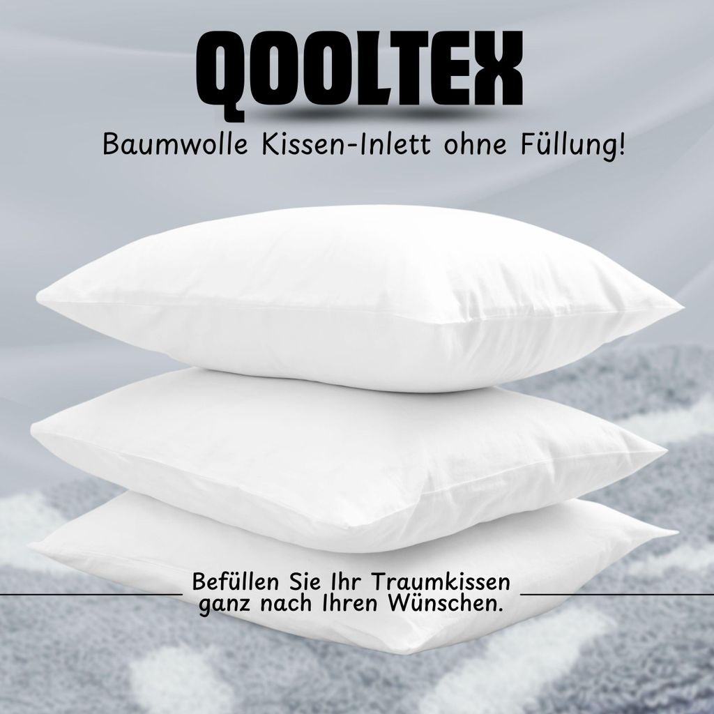 8er Pack 50x70 cm Kissen-Inlett ohne Füllung aus Baumwolle