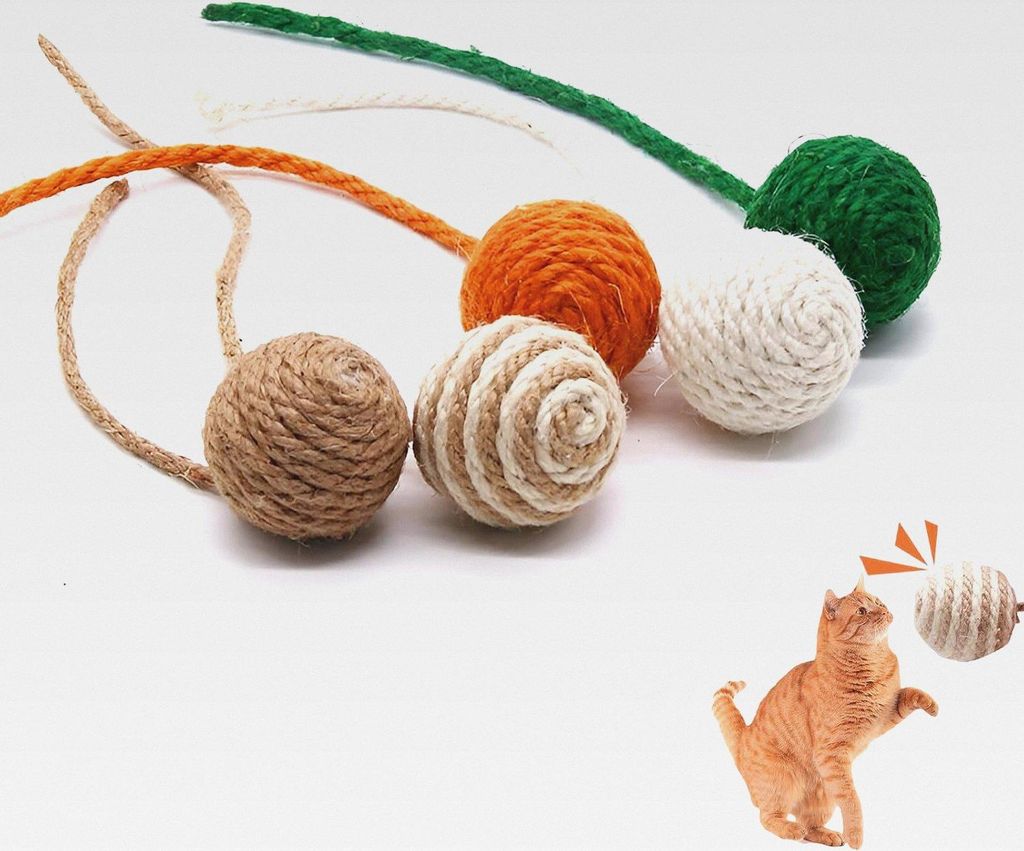 Katzenspielzeug Bälle, 5 PCS Haustier Katzen Spielzeug Sanfte Bälle Interaktives Katzenspielzeug Ball für Hundewelpen Kätzchen Apportieren Inte...