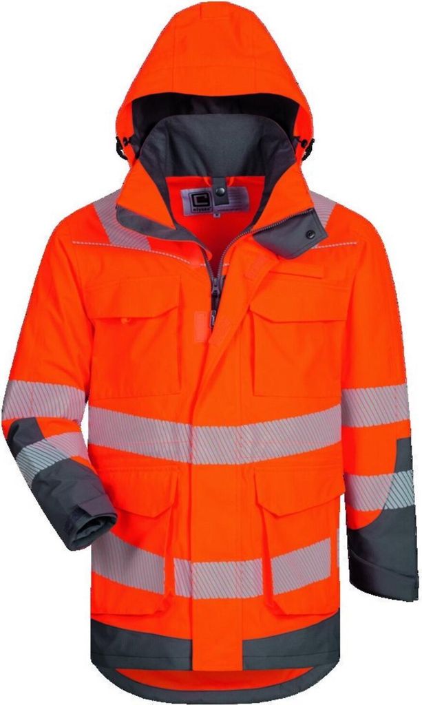 Elysee Warnschutz Parka Herwin 22431 Gr. L orange/grau