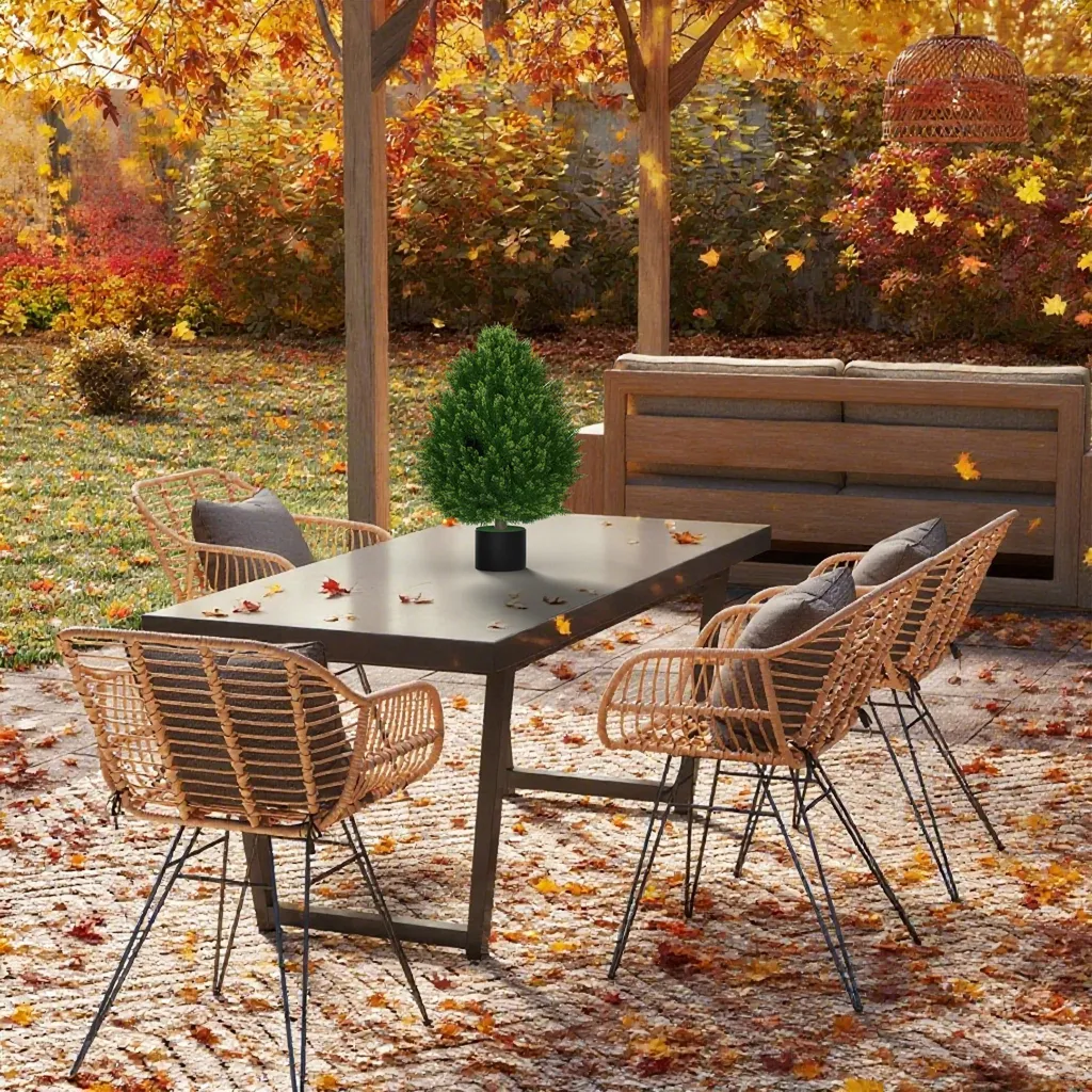 Mini Cyprès Artificiel 60 cm Lot de 2 - Feuillage Persistant Traité UV - 7
