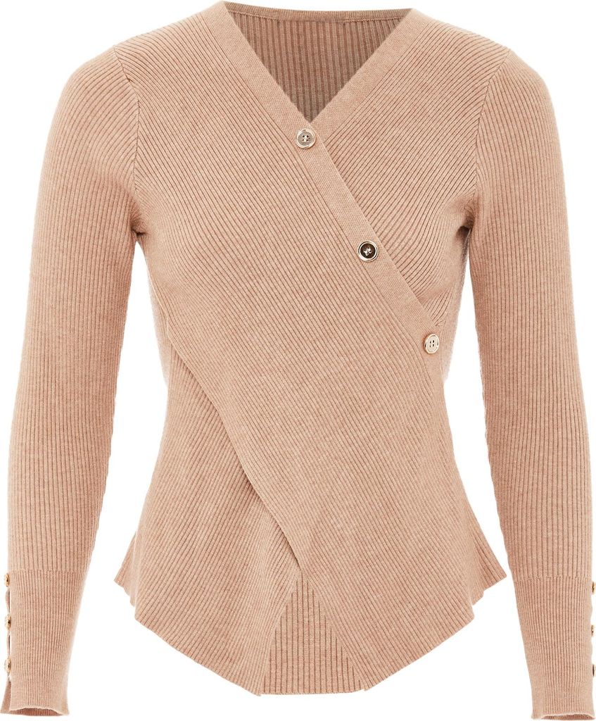 NAEMI damen strickpullover - taupe, XS/S