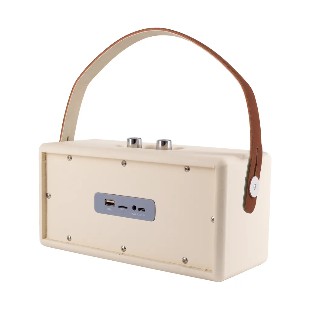 Radio Bluetooth Vintage de Cuisine Crème - Idéal pour Déco Rétro Chic
