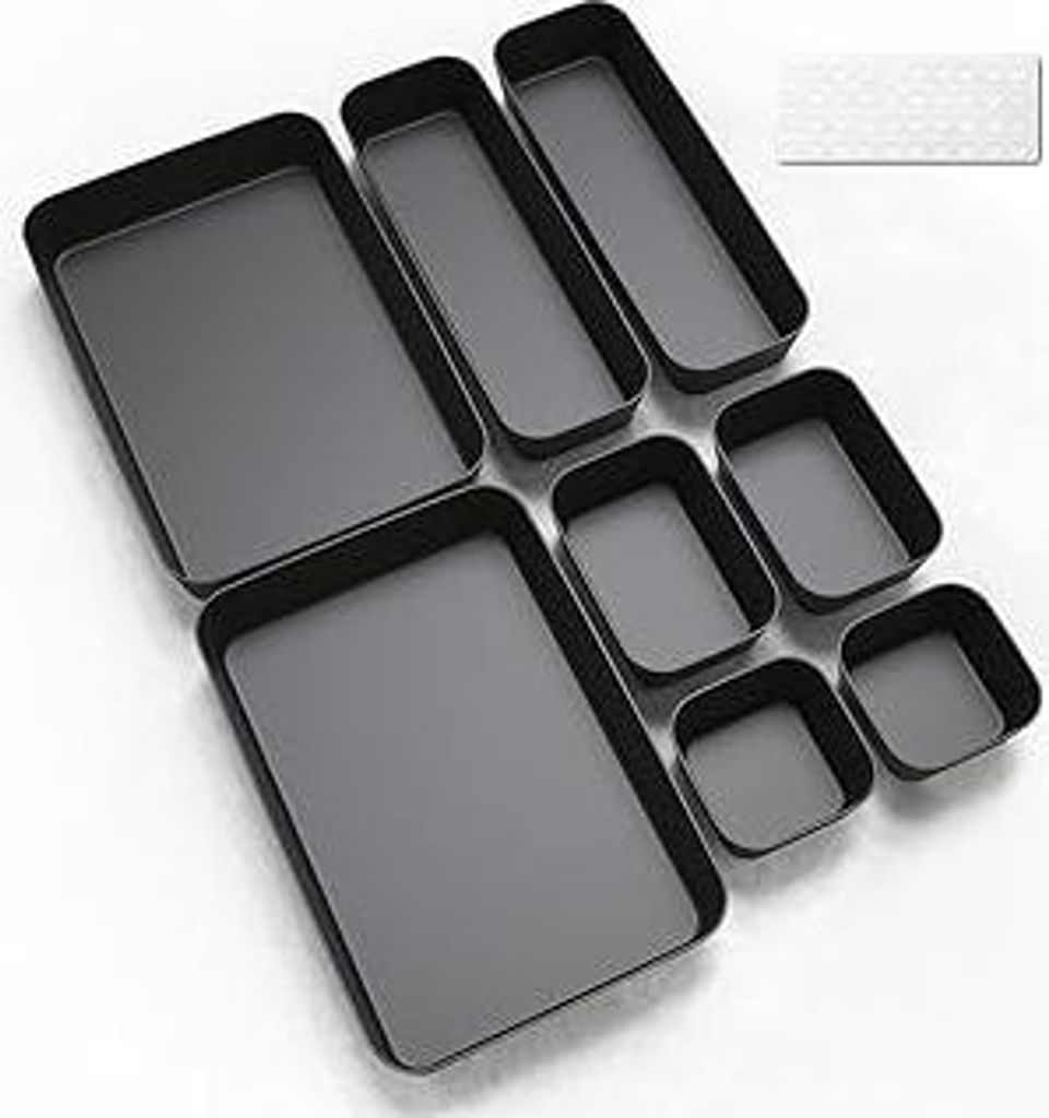 Schubladen Organizer Box 8Stk Ordnungssystem Küche Badezimmer Kosmetik Gewürz Aufbewahrung Organisation Drawer Kunststoff Ordnungsboxen Büro Sch...