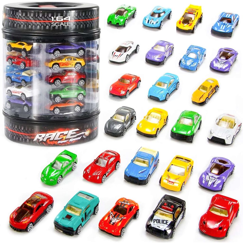 Set di 25 auto in metallo pressofuso 1:64 - Auto da corsa Immagine del prodotto 