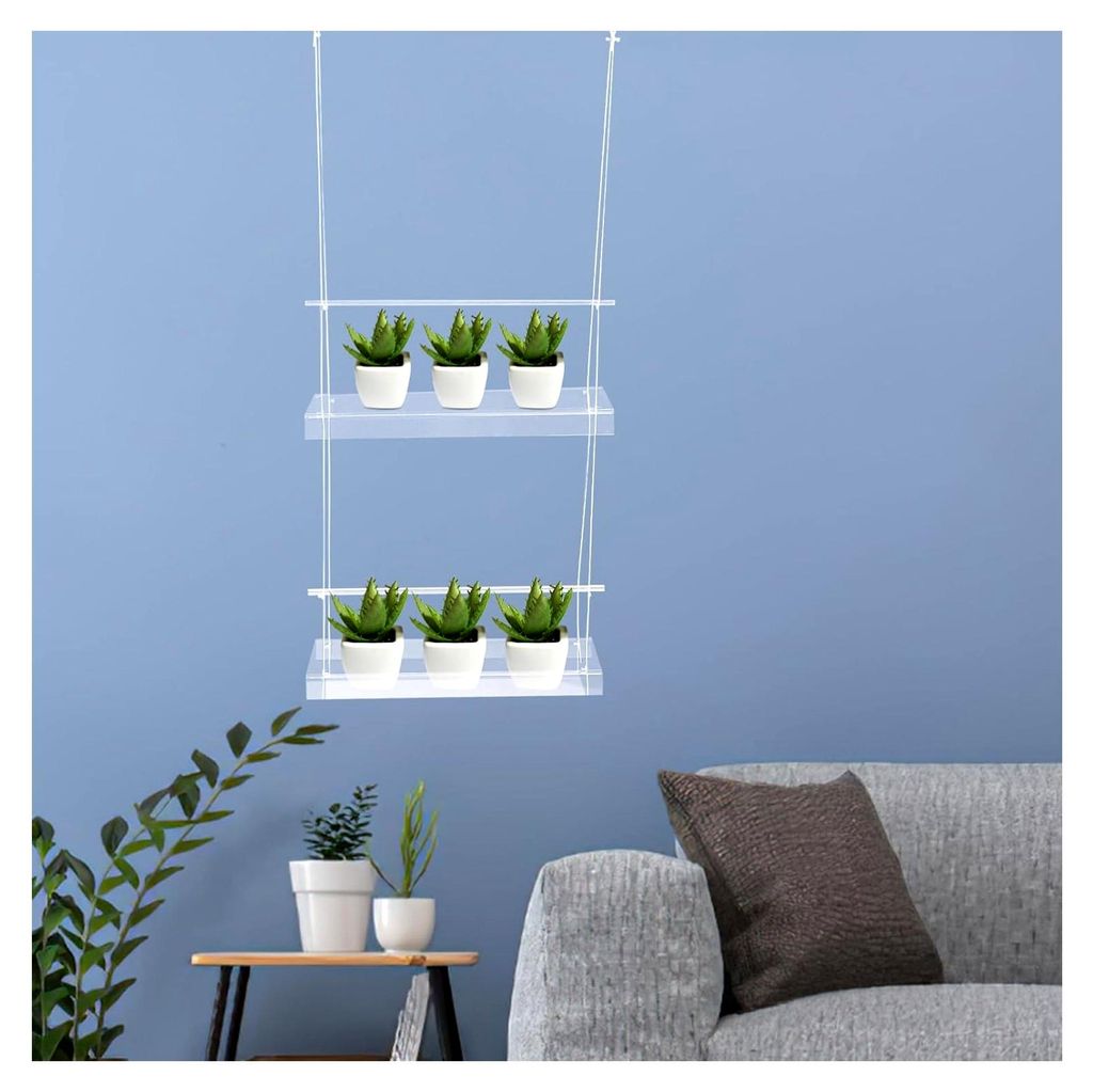 Hängendes Blumentopfregal aus Acryl für Fenster