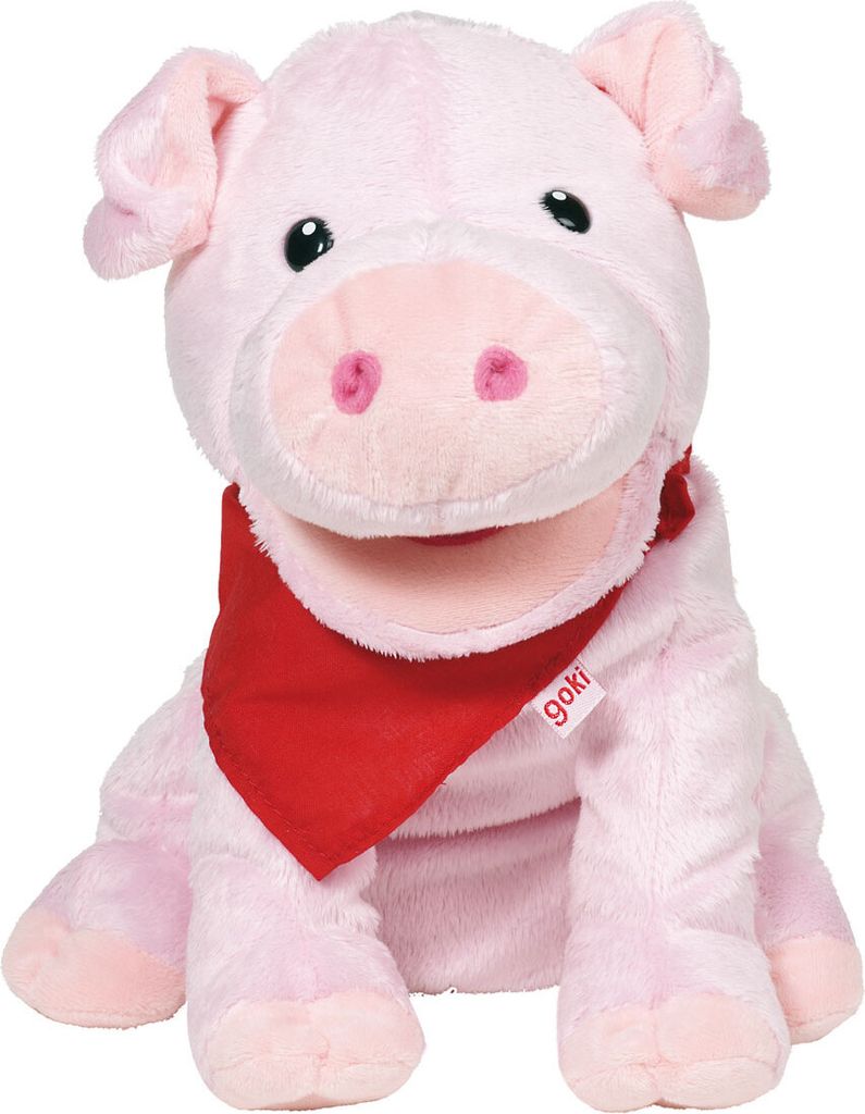 goki 51782 Marionnette à main cochon Snelly, rose (1 pièce) Image du produit 
