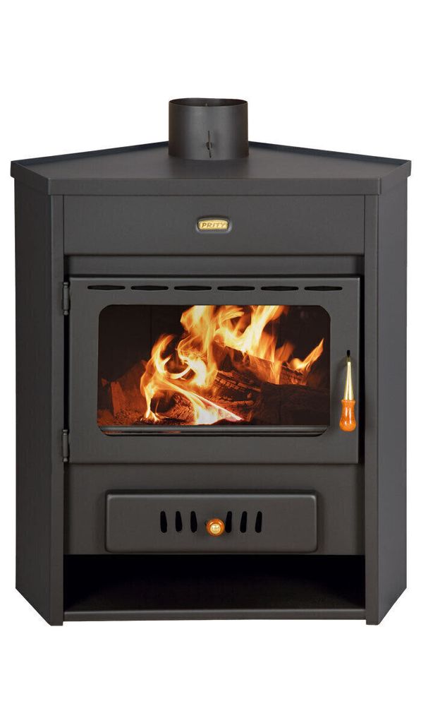 - Holzofen Wasserführender Kaminofen Herd Warmwasserboiler Prity AM W12 12+4 kw.