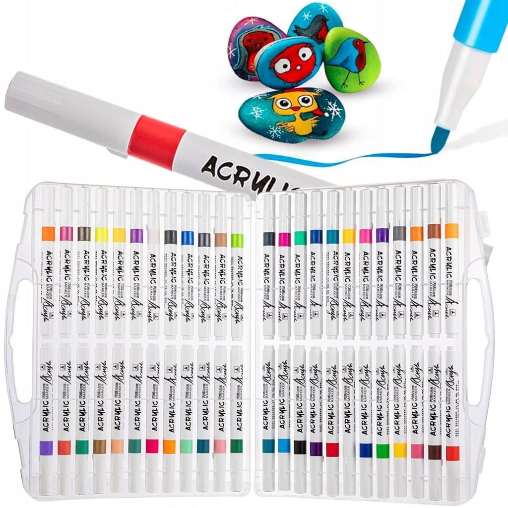 Extralink Set de marqueurs acryliques 48 couleurs feutres Image du produit 