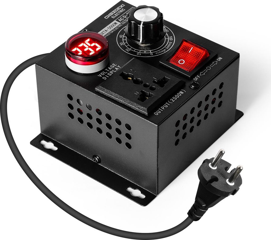 Stufenloser SCR Spannungsregler 220V 5000W – Leistungsstarker Motor-, Licht- und Temperaturregler mit EU-Stecker