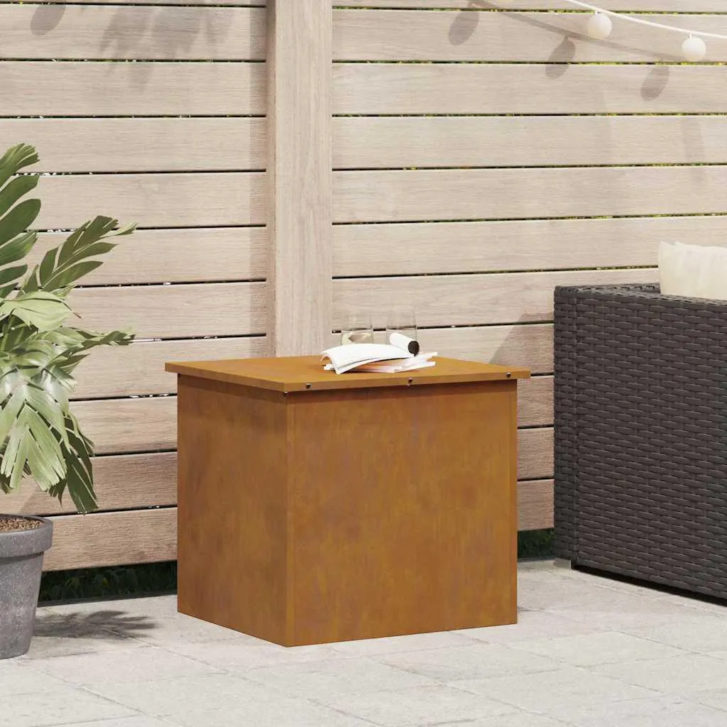 Baule per Esterni Marrone Octo 55x50,5x50 cm - Scatola Giardino Acciaio
