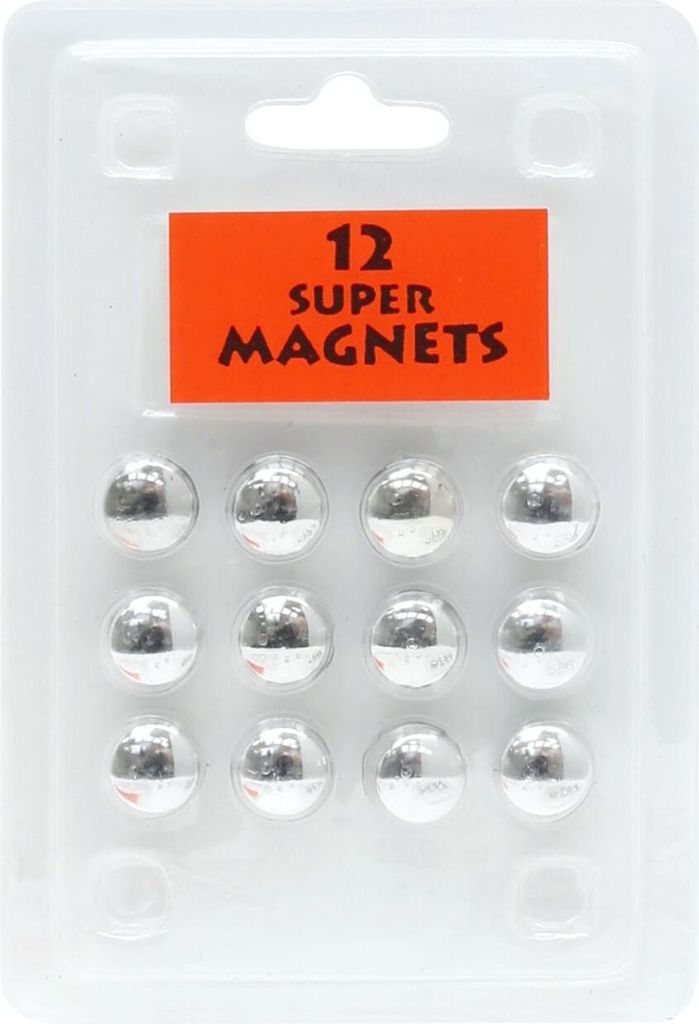 Deknudt Blisterpackung 12 Magnete silber