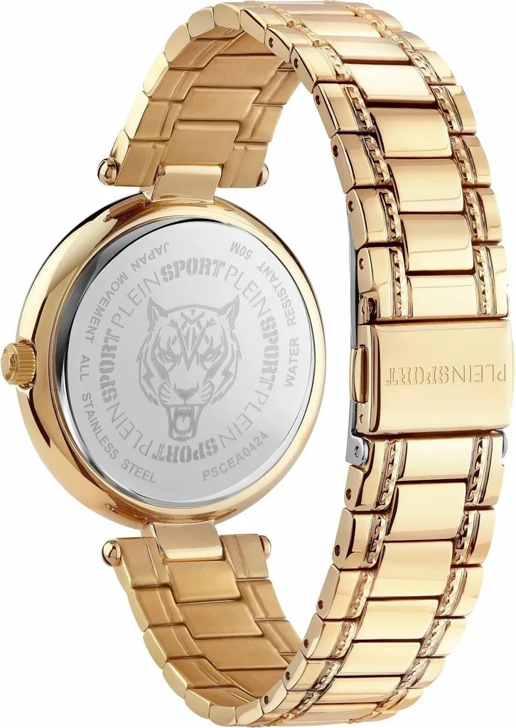 Montre Plein Sport OPIUM Dorée 38mm Boîtier Acier Inox et Style Sportif