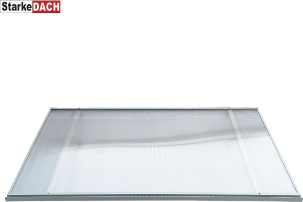Vordach aus aluminium STARKEDACH T-160, Hellgrau, Produktbild 