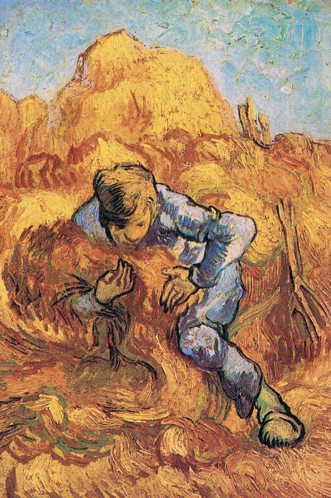 Vincent Van Gogh Kunstdruck Bild - Der Garbenbinder, 1889 (120 x 80 cm)