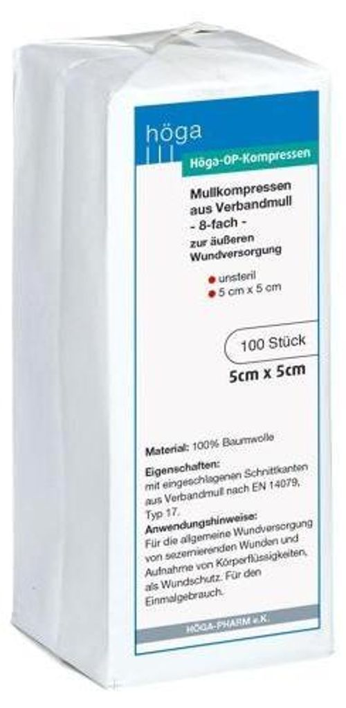 Höga-OP-Kompressen 5x5cm unsteril 100 St Produktbild 